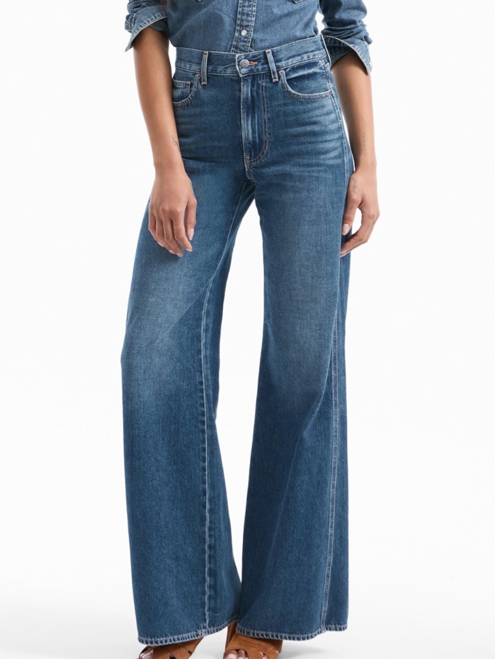 Veronica Beard KASEY Wide Leg Jean City Stroll Dream Denim - with tags - Size 30